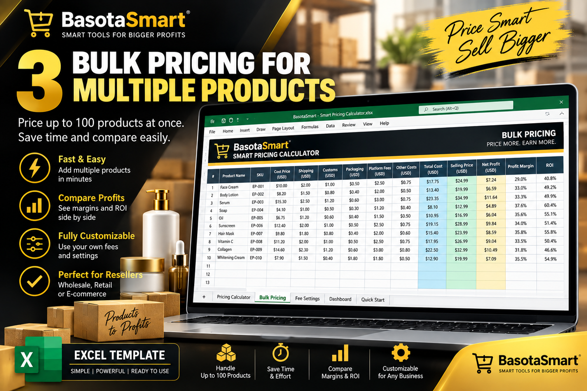 Smart Pricing Calculator – Profit Margin & Selling Price Tool
