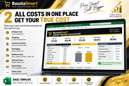 Smart Pricing Calculator – Profit Margin & Selling Price Tool